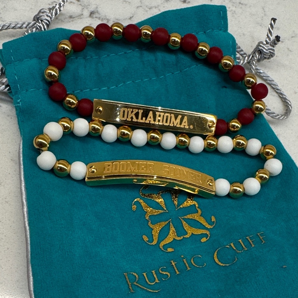 Rustic Cuff Oklahoma Sooners Bracelet Duo